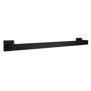 Lexora Bagno Lucido Stainless Steel 24" Towel Bar - Matte Black | LTB2414152MB