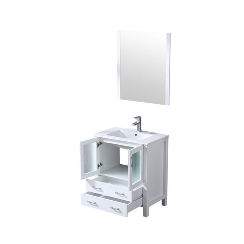 Image of Volez 30" White Single Vanity Set, Integrated Top | LV341830SAESM28F