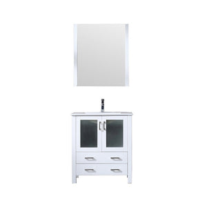 Volez 30" White Single Vanity Set, Integrated Top | LV341830SAESM28F