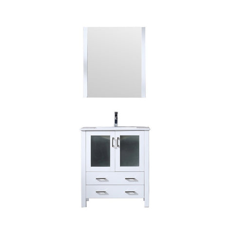 Image of Volez 30" White Single Vanity Set, Integrated Top | LV341830SAESM28F