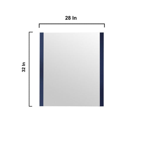 Image of Volez 30" Navy Blue Single Vanity Set, Integrated Top | LV341830SEESM28F