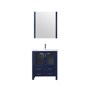 Volez 30" Navy Blue Single Vanity Set, Integrated Top | LV341830SEESM28F