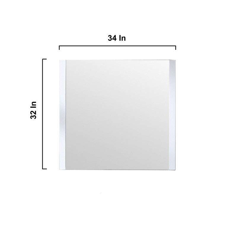 Volez 36" White Single Vanity Set, Integrated Top | LV341836SAESM34F