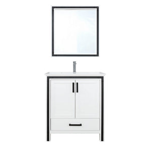 Ziva 30" White Single Vanity Set, Cultured Marble Top | LZV352230SAJSM28F
