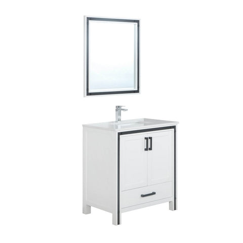 Ziva 30" White Single Vanity Set, Cultured Marble Top | LZV352230SAJSM28F