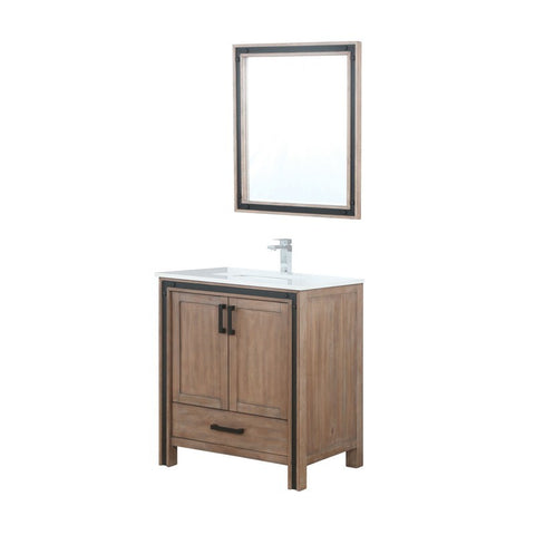 Image of Ziva 30" Rustic Barnwood Single Vanity Set, Cultured Marble Top | LZV352230SNJSM28F