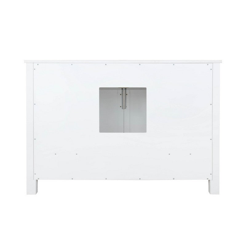 Ziva 48" White Single Vanity, Cultured Marble Top, White Square Sink and no Mirror | LZV352248SAJS000