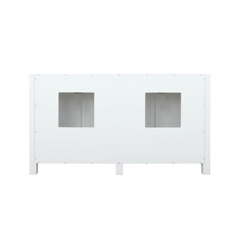 Image of Ziva 60 Inch White Double Vanity, no Top and 22 Inch Mirrors | LZV352260SA00M22