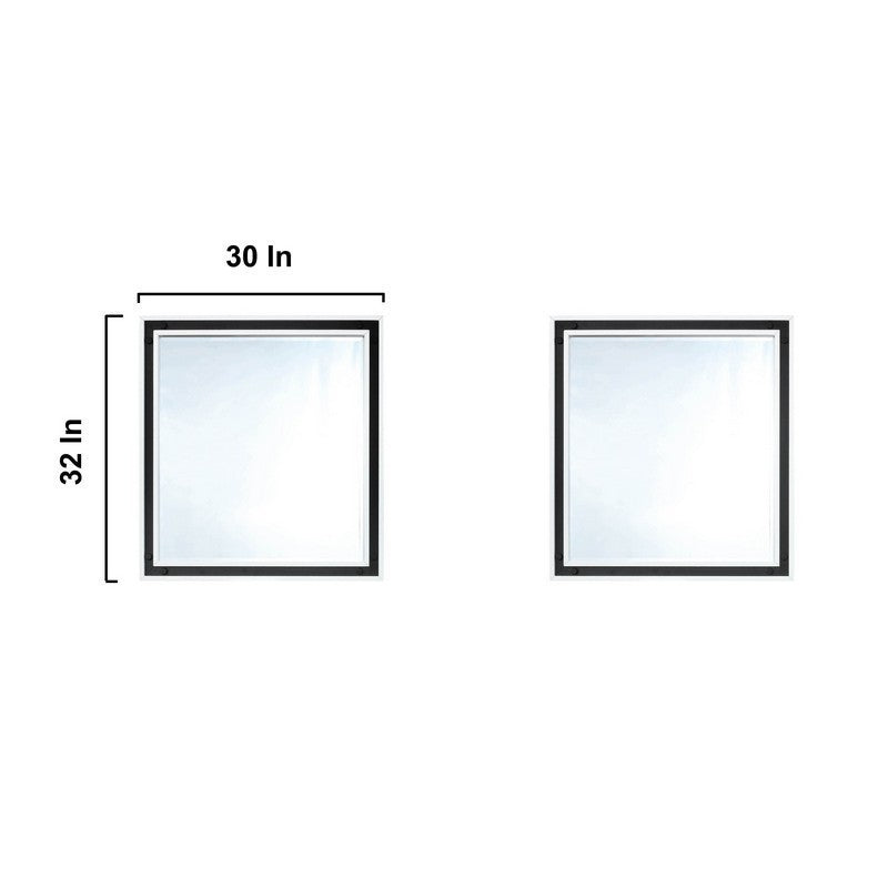 Ziva 72" White Double Vanity, no Top and 30" Mirrors | LZV352272SA00M30