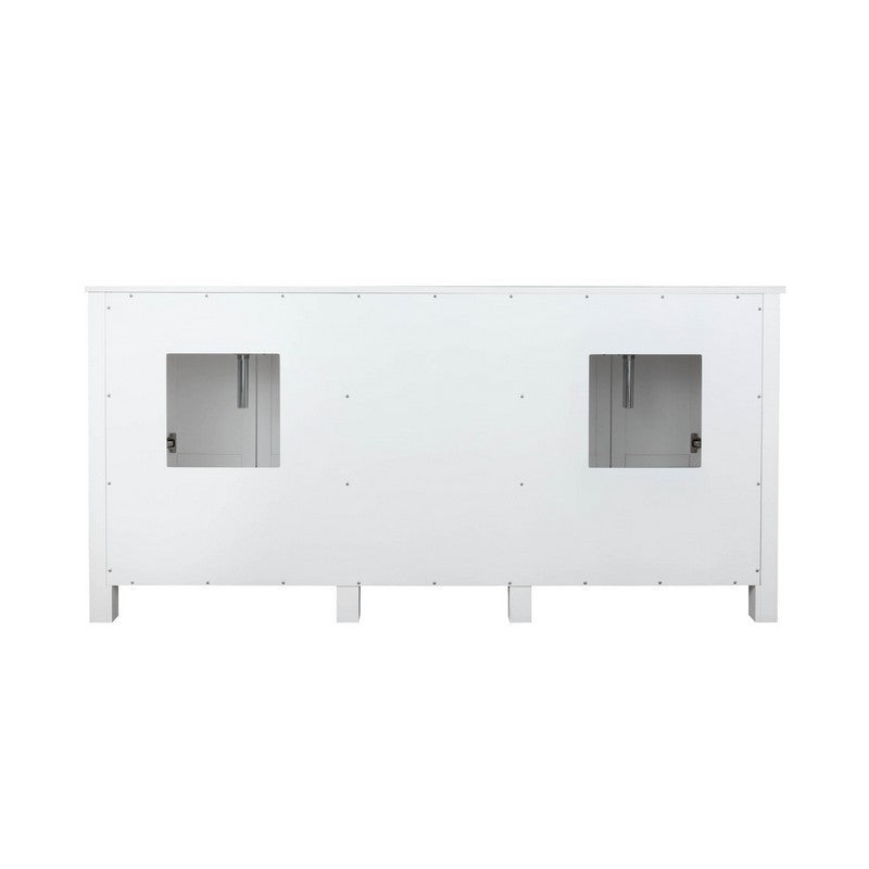 Ziva 72" White Double Vanity, Cultured Marble Top, White Square Sink and no Mirror | LZV352272SAJS000