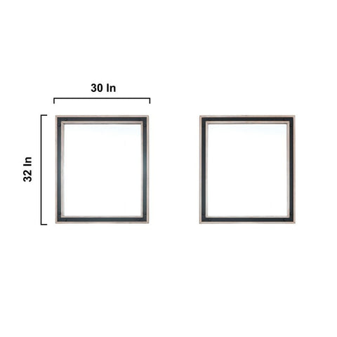 Image of Ziva 72" Rustic Barnwood Double Vanity, no Top and 30" Mirrors | LZV352272SN00M30