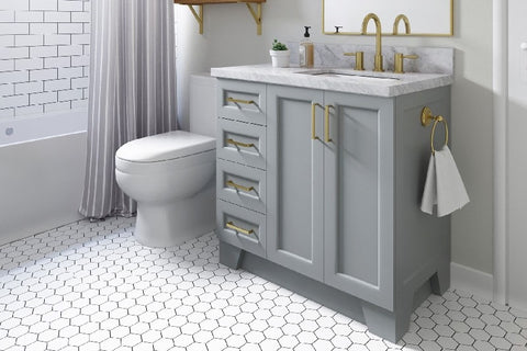 Image of Ariel Cambridge 37" Grey Modern Single Sink Bathroom Vanity A037SRCWRVOGRY