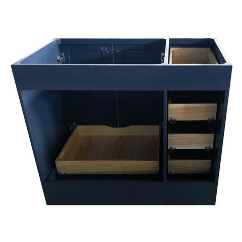 Ariel Taylor 42" Midnight Blue Transitional Single Sink Base Cabinet Q043S-R-BC-MNB