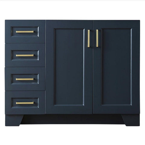 Image of Ariel Taylor 42" Midnight Blue Transitional Single Sink Base Cabinet Q043S-R-BC-MNB