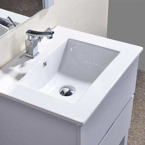 Image of Alya Bath Biscayne 30" Single Bathroom Vanity with 24" Mirrors BC-3501-30-LG-M24
