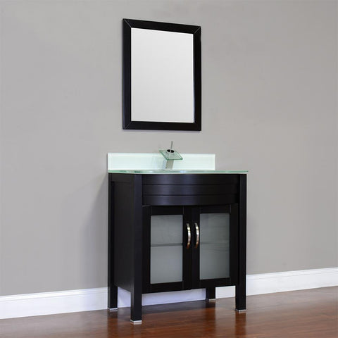 Image of Alya Bath Elite 30" Single Modern Bathroom Vanity with countertop AW-082-30-B-LGGT-NM