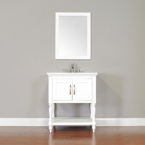 Image of Alya Bath Hampton 30" Single Contemporary Bathroom Vanity with Countertop LA-209-30-W-NT-BMT-NM