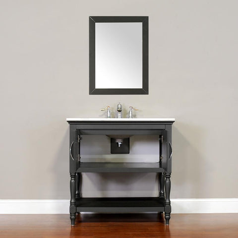 Image of Alya Bath Hampton 30" Single Contemporary Bathroom Vanity with Countertop LA-209-30-W-NT-BMT-NM