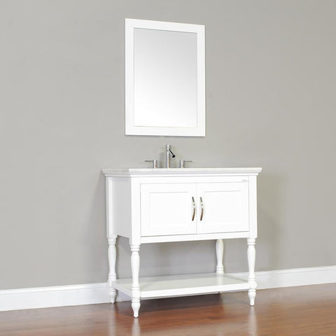 Alya Bath Hampton 36" Single Contemporary Bathroom Vanity with Countertop LA-209-36-W-NT-BMT-NM