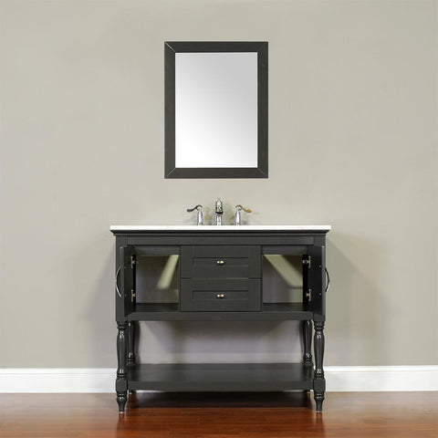Image of Alya Bath Hampton 42" Single Contemporary Bathroom Vanity with Countertop LA-209-42-W-NT-BMT-NM