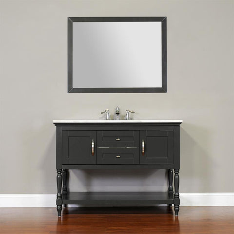 Image of Alya Bath Hampton 48" Single Contemporary Bathroom Vanity with Countertop LA-209-48-W-NT-BMT-NM