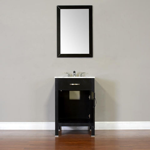 Image of Alya Bath Hudson 24" Single Contemporary Bathroom Vanity with Countertop FW-8016-24-B-NT-BMT-NM