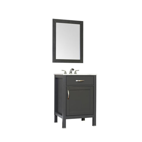 Image of Alya Bath Hudson 24" Single Contemporary Bathroom Vanity with Countertop FW-8016-24-G-NT-BMT-NM