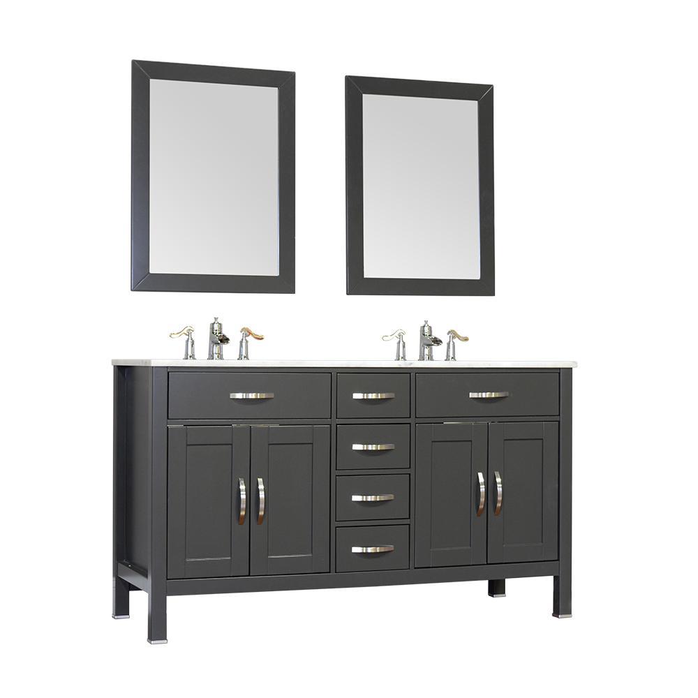 Alya Bath Hudson 60" Double Contemporary Bathroom Vanity with Countertop FW-8016-60-G-NT-DBL-BMT-NM
