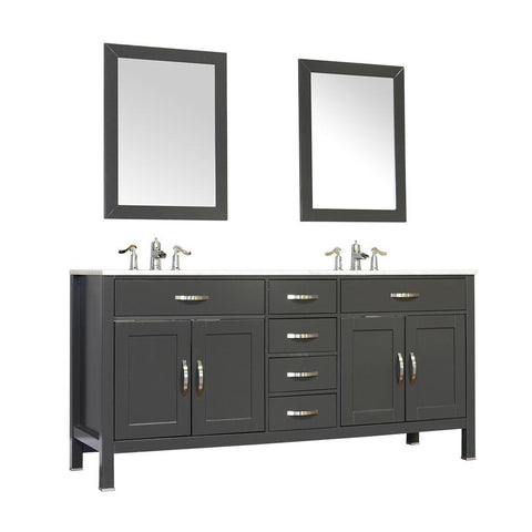 Image of Alya Bath Hudson 72" Double Contemporary Bathroom Vanity with Countertop FW-8016-72-G-NT-DBL-BMT-NM