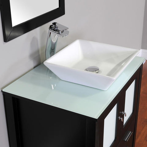 Image of Alya Bath Leeds 24" Modern Single Bathroom Vanity without Mirror AW-125-24-B