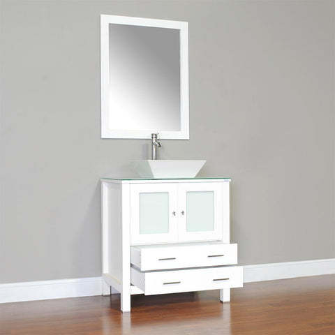 Image of Alya Bath Leeds 30" Modern Single Bathroom Vanity without Mirror AW-125-30-B