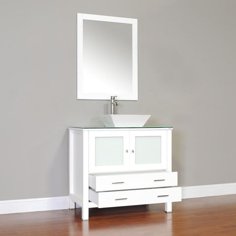 Image of Alya Bath Leeds 36" Modern Single Bathroom Vanity without Mirror AW-125-36-B