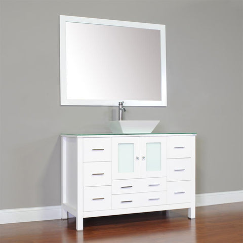 Image of Alya Bath Leeds 48" Modern Single Bathroom Vanity without Mirror AW-125-48-B
