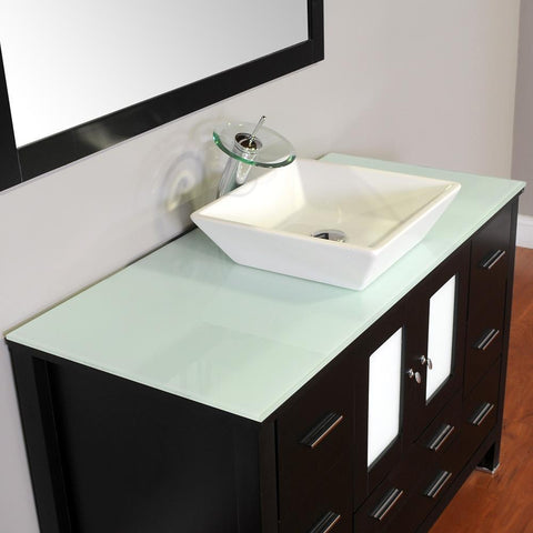 Image of Alya Bath Leeds 48" Modern Single Bathroom Vanity without Mirror AW-125-48-B