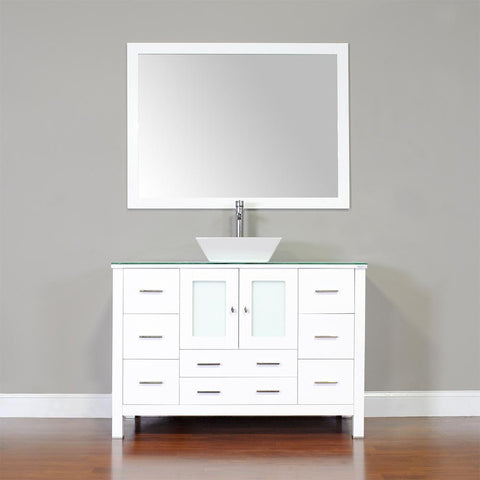 Image of Alya Bath Leeds 54" Modern Single Bathroom Vanity without Mirror AW-125-54-B