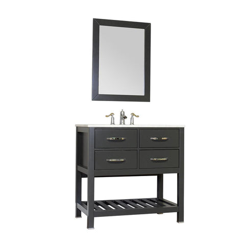 Image of Alya Bath Manhattan 36" Single Contemporary Bathroom Vanity with Countertop FW-8017-36-G-NT-BMT-NM