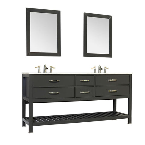 Image of Alya Bath Manhattan 72" Double Contemporary Bathroom Vanity with Countertop FW-8017-72-G-NT-DBL-BMT-NM
