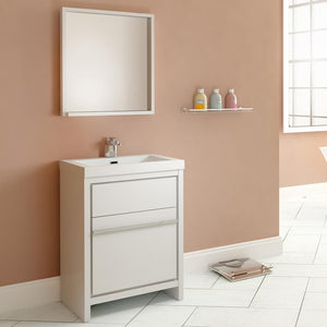 Alya Bath Ripley 24" Single Modern Bathroom Vanity Set AT-8060-24-W-S