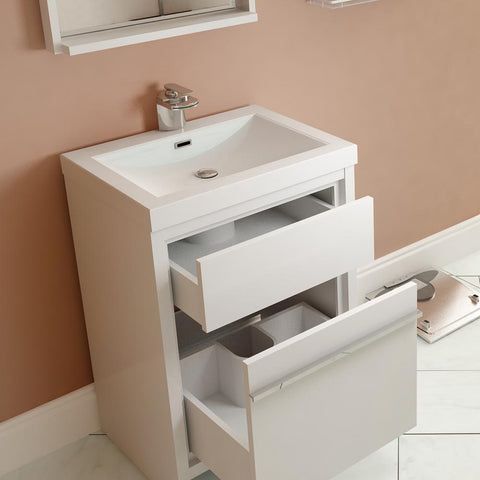 Image of Alya Bath Ripley 24" Single Modern Bathroom Vanity Set AT-8060-24-W-S