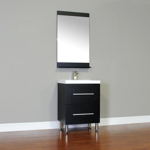 Image of Alya Bath Ripley 24" Single Modern Bathroom Vanity Set with Mirror AT-8080-B-S