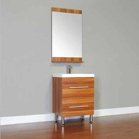 Image of Alya Bath Ripley 24" Single Modern Bathroom Vanity Set with Mirror AT-8080-B-S