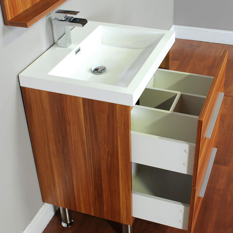 Image of Alya Bath Ripley 24" Single Modern Bathroom Vanity Set with Mirror AT-8080-B-S