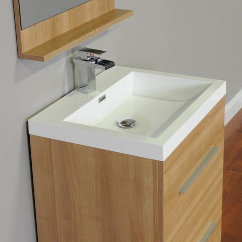 Image of Alya Bath Ripley 24" Single Modern Bathroom Vanity Set with Mirror AT-8080-B-S