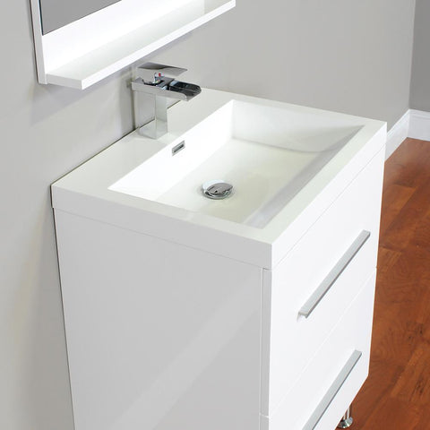 Image of Alya Bath Ripley 24" Single Modern Bathroom Vanity Set with Mirror AT-8080-B-S