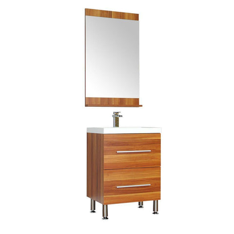 Image of Alya Bath Ripley 24" Single Modern Bathroom Vanity Set with Mirror AT-8080-C-S