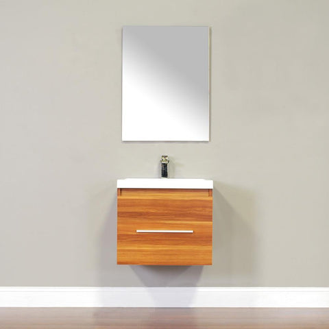 Image of Alya Bath Ripley 24" Single Wall Mount Modern Bathroom Vanity Set with Mirror AT-8006-B-S