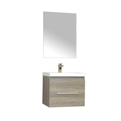 Image of Alya Bath Ripley 24" Single Wall Mount Modern Bathroom Vanity Set with Mirror AT-8006-G-S