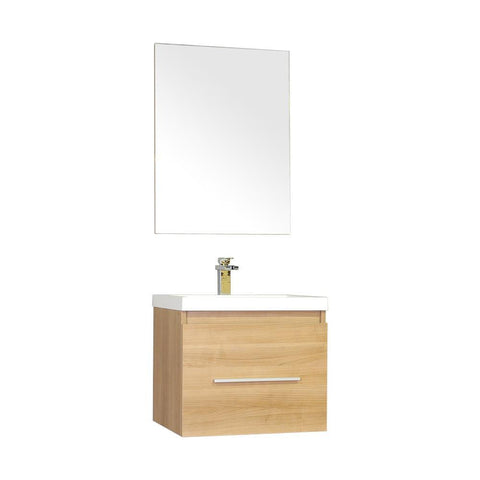 Image of Alya Bath Ripley 24" Single Wall Mount Modern Bathroom Vanity Set with Mirror AT-8006-LO-S