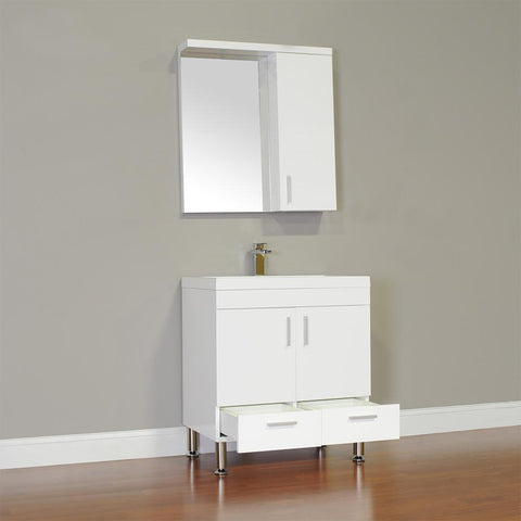 Image of Alya Bath Ripley 30" Single Modern Bathroom Vanity Set with Mirror AT-8085-B-S