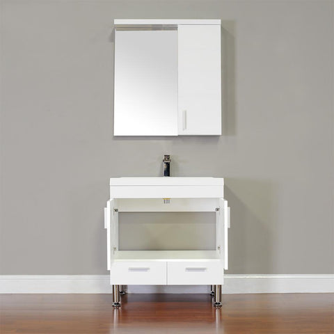 Image of Alya Bath Ripley 30" Single Modern Bathroom Vanity Set with Mirror AT-8085-B-S